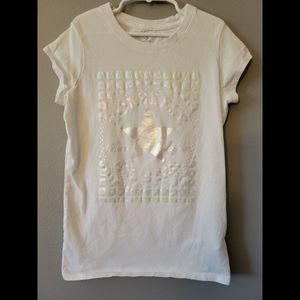Converse girls white t shirt. Size large.